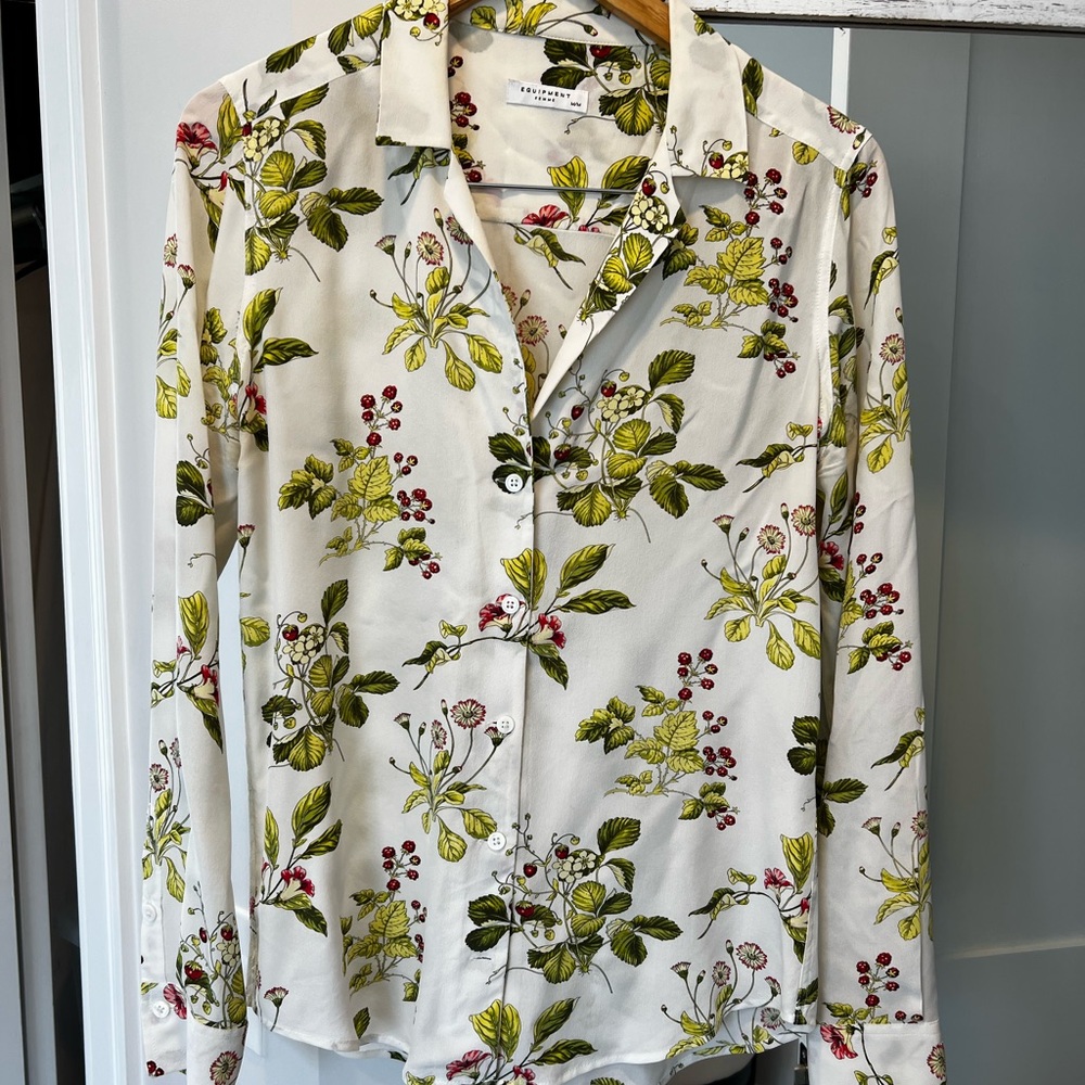 Equipment Silk Button Down Blouse